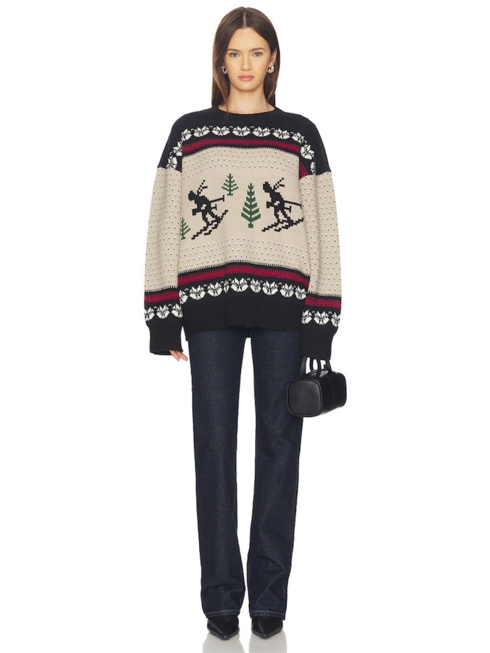 Theo Fairisle Sweater in Brown & Camel Multi